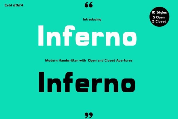 Inferno Family: Modern Sans Serif for Crafters